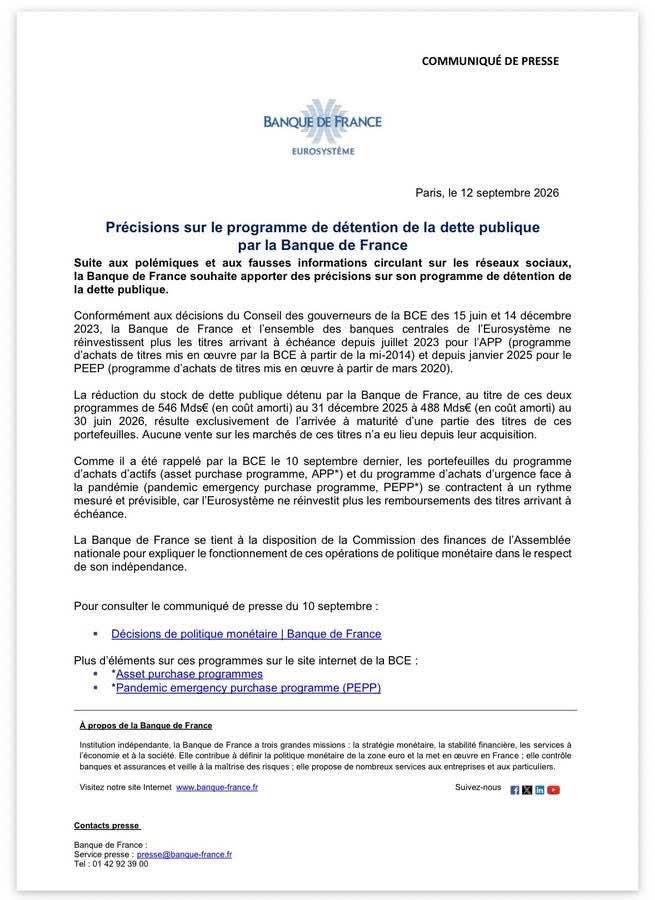 DumortierEmily's tweet photo. La Banque de France écrit à Éric Coquerel et lui propose (dernier paragraphe) un cours de rattrapage sur le fonctionnement des opérations de politique monétaire. https://t.co/oRQOIvwFEm