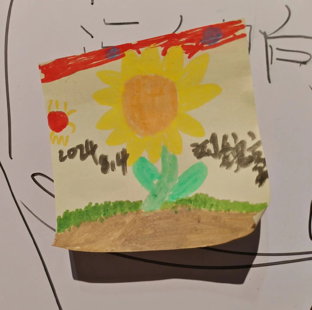 KermitColdpo2's tweet photo. Estaba limpiando la mesa de la cocina cuando encontré una nota de dibujos de mi hija con palabras "Gracias mamá", me paró el corazón un segundo. https://t.co/6utvlcjB0g