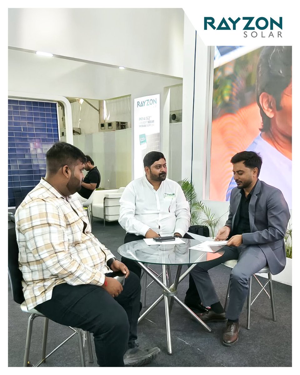 rayzonsolar's tweet photo. Rayzon Solar participated in Rev Expo, Lucknow -2026. The energy, the people, and the vibe at our booth were overwhelming. We thank all our visitors for showing up and giving power to our sustainability and clean energy mission. Have a glimpse of the moments captured at the event https://t.co/XVKfSypzZl