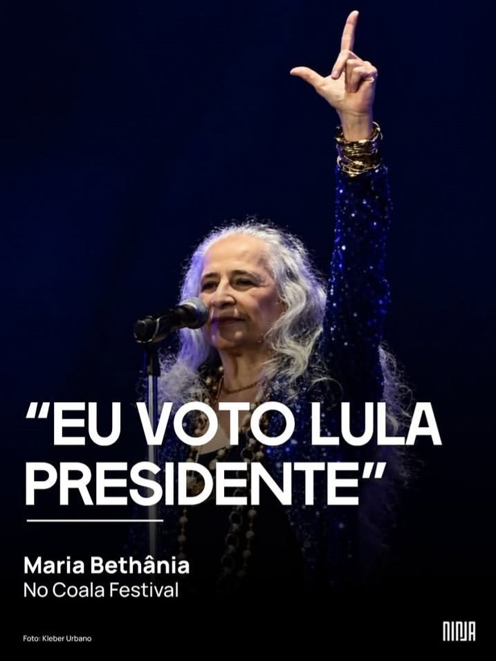 CarlosS48442375's tweet photo. Maria Betânia é LULA.  Eu também. https://t.co/P9WUtGnuCy
