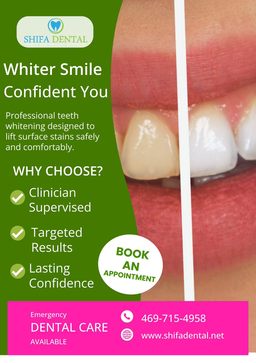 empiredensm's tweet photo. Say goodbye to stubborn surface stains with clinician-supervised whitening designed for safe, lasting confidence. Ready to upgrade your smile? Claim your slot today.

📍 Two Convenient Locations: Plano, TX | Garland, TX
📞 Call Us: 469-715-4958 https://t.co/iLUVvOjvop
