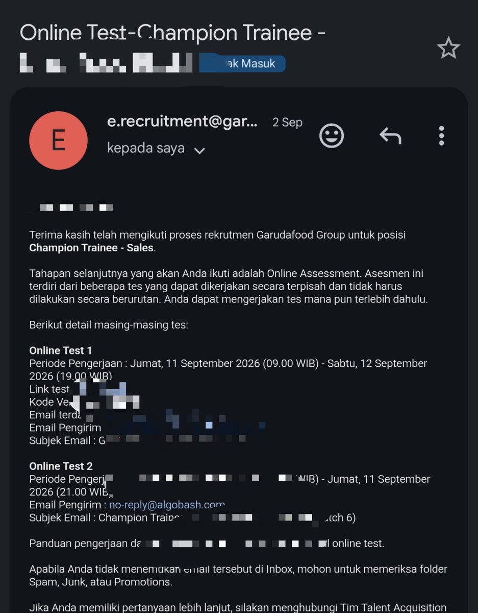 arclherryw's tweet photo. Bismillahirrahmanirrahim, Alhamdulillah lolos administrasi MT Garuda Food

Kemarin udah online test yang sales, tinggal mengulang belajar buat Supply Chain

Bismillah maksimal strategy buat next test
Yg mau soal dan pembahasan gw kirim linknya dm ya, gw udah tes mirip 99% https://t.co/irL3n8CUJp
