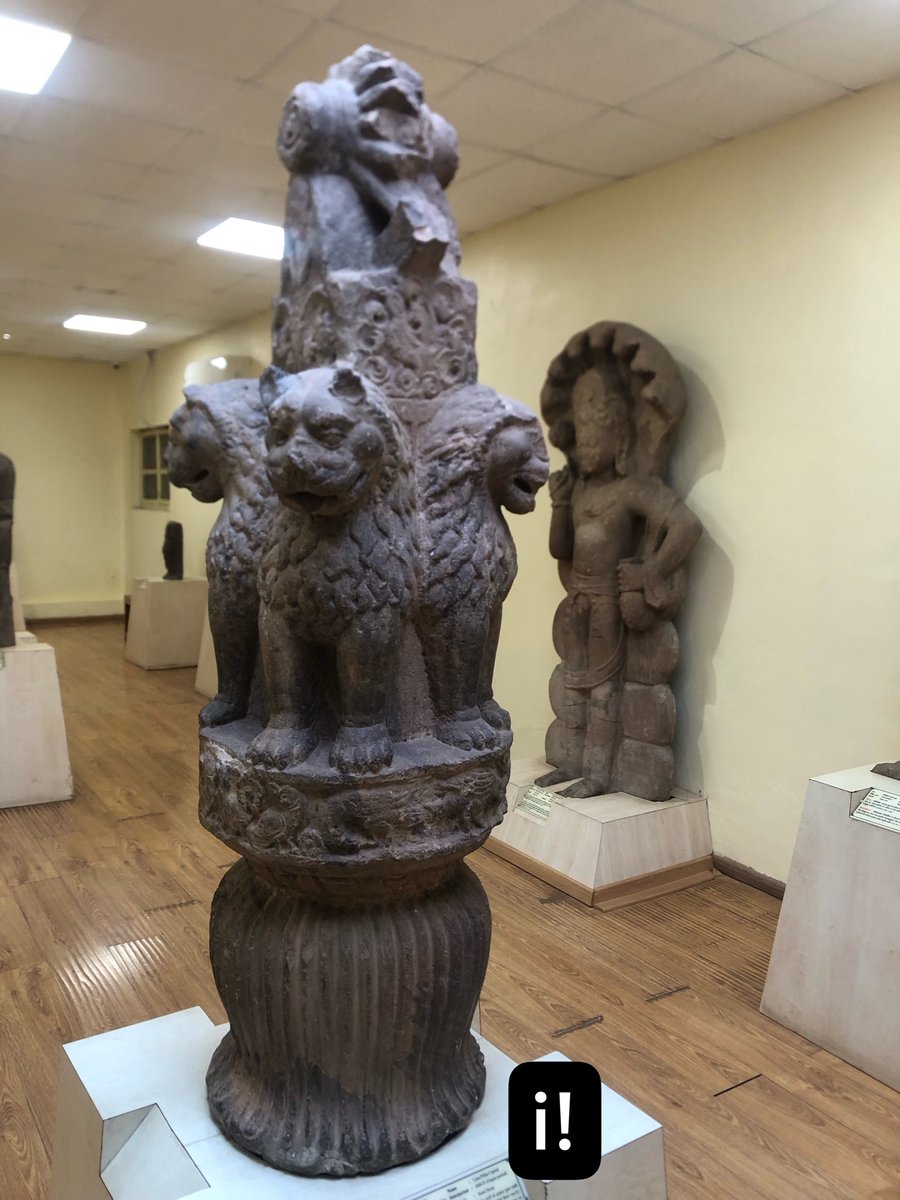 indieindic's tweet photo. The lion pillar national emblem adopted from Mauryan period is unique as other similar pillars found at Sanchi have different animals and birds at its base than the bull and horse. https://t.co/15Q1IqGr54