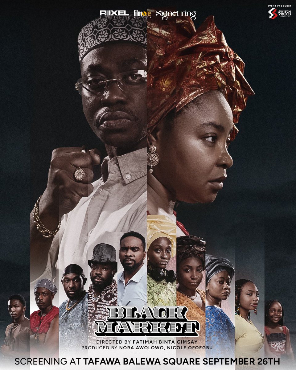 NoraAwolowo's tweet photo. You’ve seen the teaser. Now you get the full picture. 😌
Here is the official poster for Black Market.

September 26th is officially locked in, and 50,000 of us are making history together at Tafawa Balewa Square together.

Have you secured your ticket yet? Link in bio to get your tickets now..

#watchblackmarket