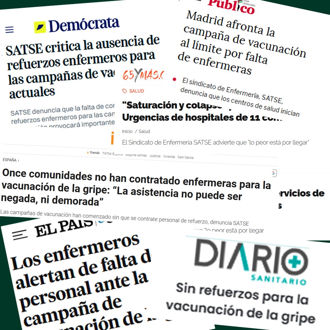 Sindicato_SATSE's tweet photo. 😱Hasta 2.000 personas para una enfermera.

Más sobrecarga e incidentes y demoras para pacientes en la campaña de vacunación si no actuamos ya. Reclamamos:

✅ Refuerzo de plantillas de #enfermería en AP
✅Aprobación de nuestra Ley de ratios enfermeras
https://t.co/CzSwLU3Lvx https://t.co/Z9mscDnxPD