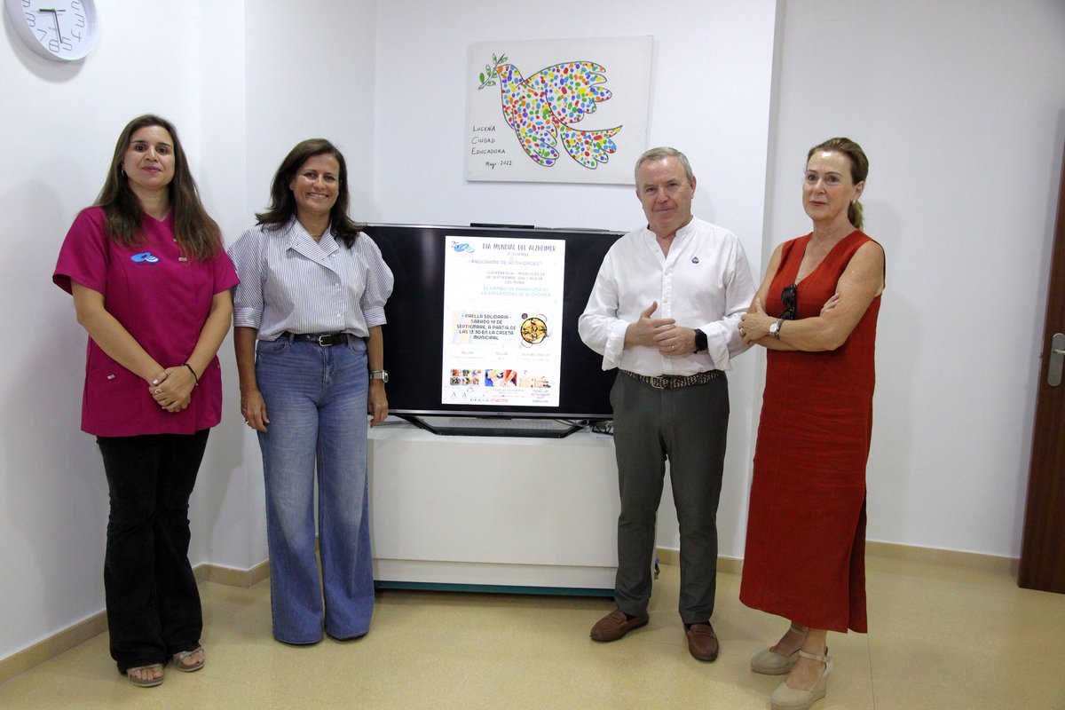 AytoLucena's tweet photo. #SALUD | La asociación AFA Nuestros Ángeles ha preparado, con el respaldo del Ayuntamiento de Lucena, cinco jornadas de actividades por el Día Mundial del Alzheimer.

Talleres de nutrición y RCP, paella solidaria, mesas informativas y una conferencia.

🔗 https://t.co/V2menqv4Hw https://t.co/tCuiEQmt1w
