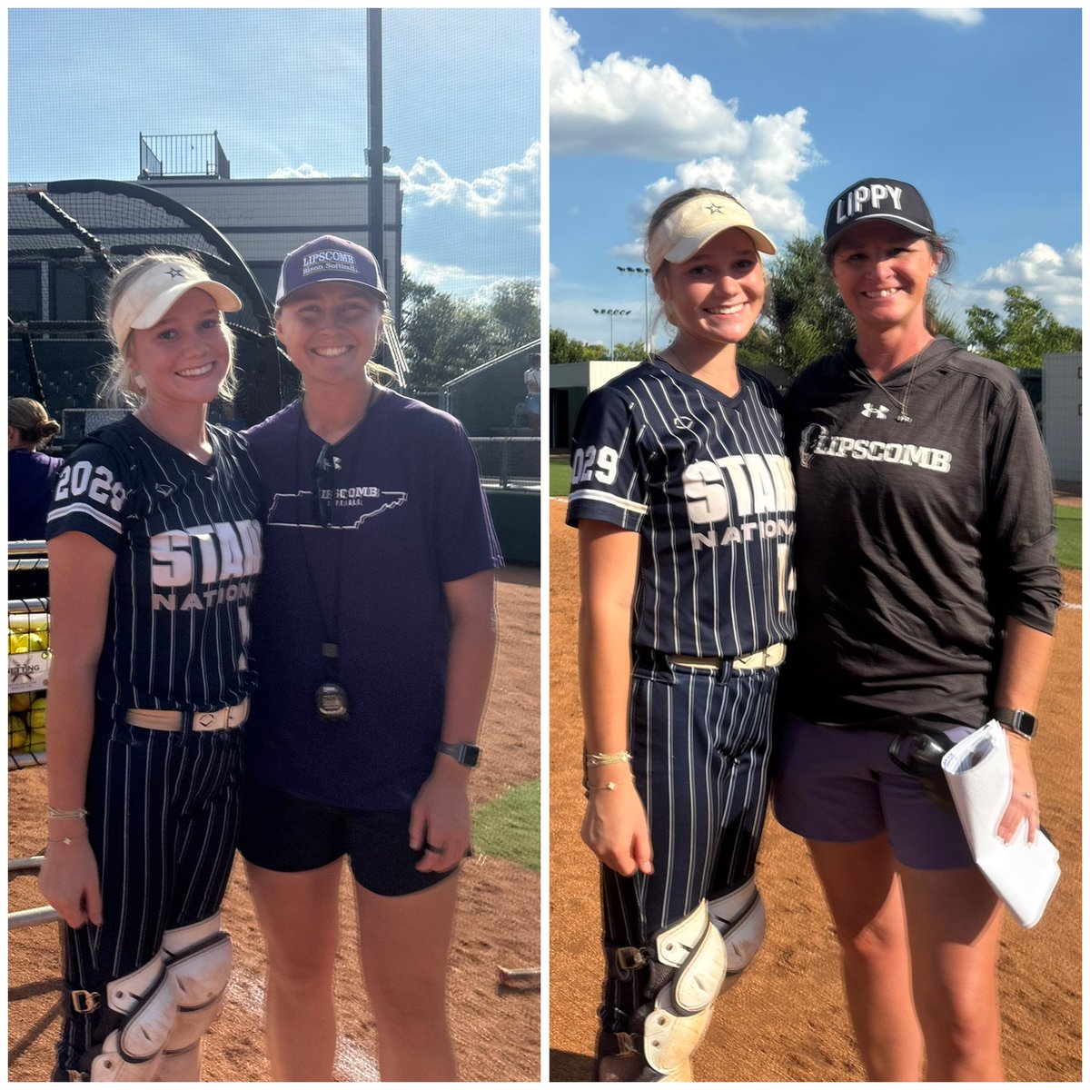 Gbecker2029's tweet photo. I had such an amazing time at @LipscombSB Prospect Camp yesterday in Nashville. I want to thank all the coaches and current players for their time spent in the heat, their feedback, and support. I can’t wait to get back soon. #gobisons #lippy 💫
@starsnatward @starsnationalfp @GAStarsGeorgia @LineDsoftball @ExtraInningSB @SBRRetweets @CoastRecruits @DirectRecruits @TOP_D1RECRUITS @fastpitchwatch @thealliancefp @IHartFastpitch @AGLSoftball @PopeFastpitch
