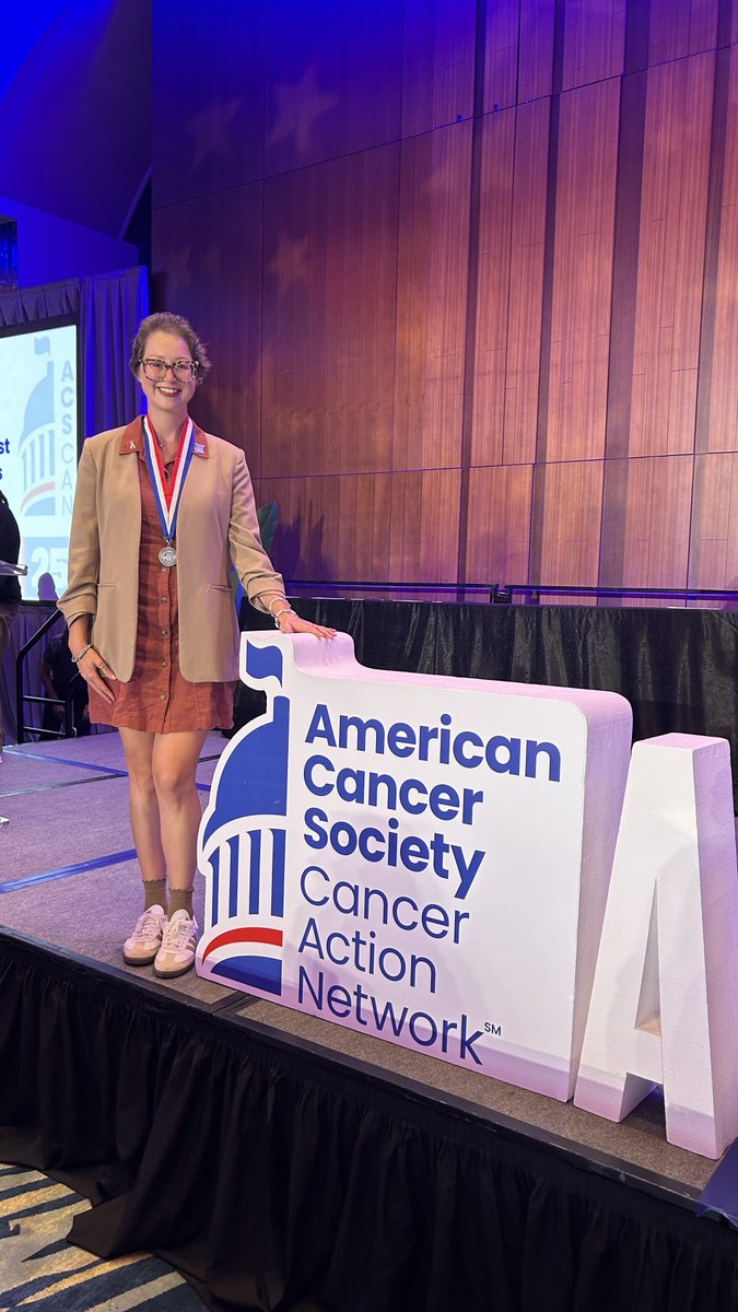 ACSCANIowa's tweet photo. 🎉 Congratulations to #Iowa ACT Lead, Clara Cirks for being named one of just 4 @ACSCAN ACT Leads of the Year nationwide! Thank you for your incredible leadership, dedication to advocacy, and commitment to improving the lives of those impacted by cancer. #ACSCAN #CancerLobbyDay https://t.co/pZcGSXv9io