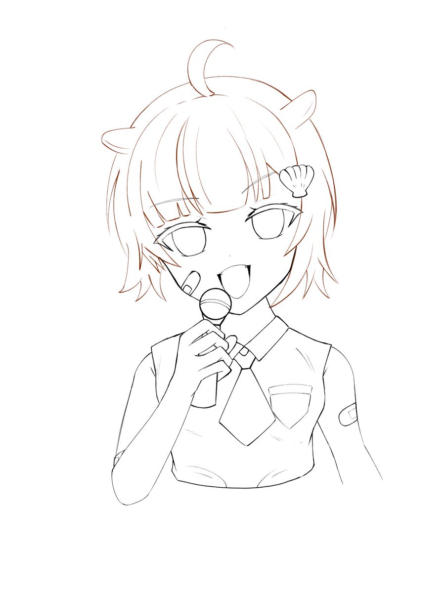 Leoghz5's tweet photo. #らこあーと 
線画で力尽きた…

いつか色塗りたい https://t.co/BMFlhqzLqK