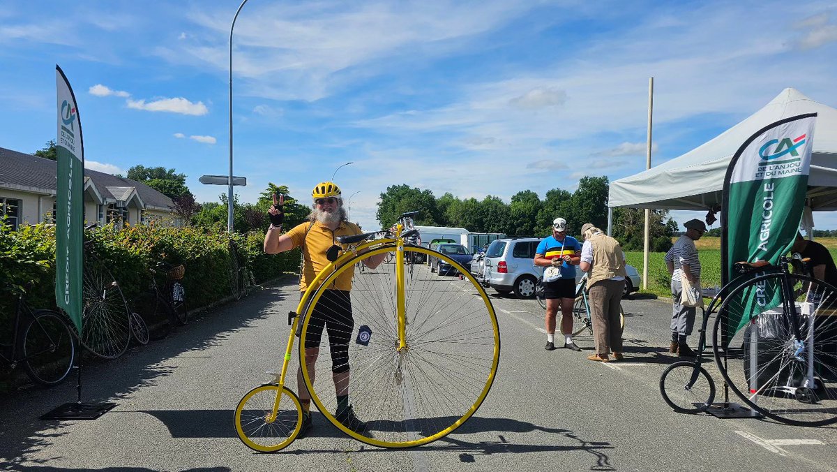 CarryDalen5xtk's tweet photo. IVCA Rally 2025: kategória 100 míľ (160 km) na Majstrovstvách sveta v penny-farthingu v Sully-sur-Loire. Moje druhé majstrovstvá a osobný rekord 10 hodín. https://t.co/A18dQaRV3g
