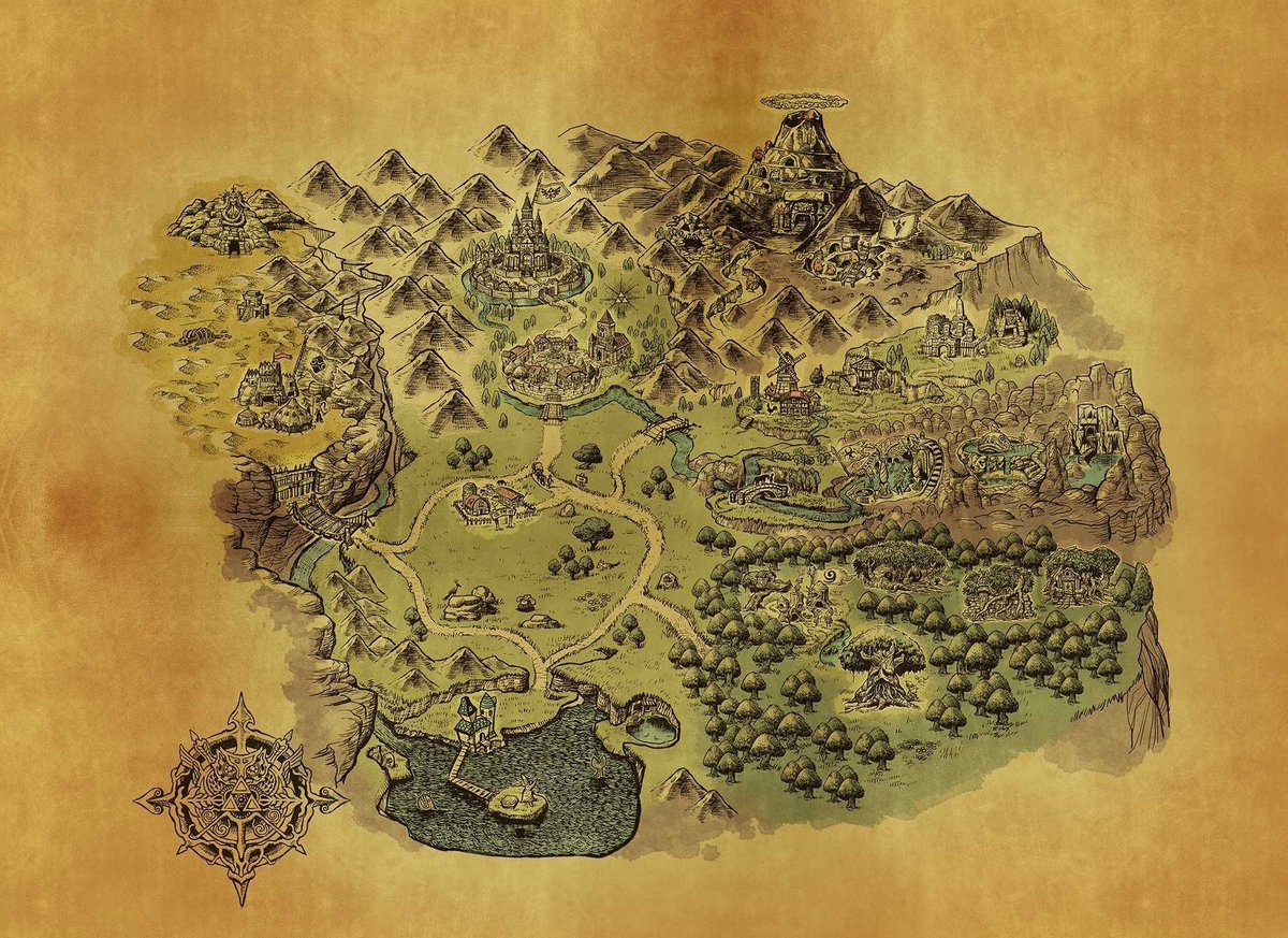 ElOjoGeek's tweet photo. 🔴 El Hyrule de Ocarina of Time Remake es mucho más grande que el de 1998: Nintendo revela el mapa oficial.

🔹 Nintendo ha publicado el mapa completo del remake tras su Nintendo Direct dedicado, y la comparación con el original deja claro que esto no es un remaster: es una reconstrucción de Hyrule.

🔹 La Caverna de Hielo pasa de mini-mazmorra a zona expandida junto a la Fuente Zora, y el Bosque Perdido aparece como un bosque denso y laberíntico, no como un pasillo de árboles.

🔹 Hay zonas del mapa que no existían en 1998, lo que apunta a contenido completamente nuevo por explorar. Entre esto y los 1080p/60fps que midió Digital Foundry, el remake pinta a algo mucho más ambicioso de lo esperado.

🪢 Nintendo (mapa oficial) vía GamingBible