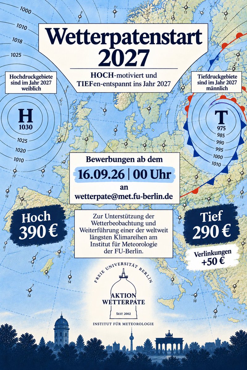 wind_berlin's tweet photo. Am Mittwoch ist es wieder so weit: Die Aktion Wetterpate geht in die nächste Runde: Auf unserer Website: https://t.co/36iKhPxPqw findet ihr alle weiteren Informationen! Wir freuen uns auf eure Bewerbungen! https://t.co/WRhyw41CS9