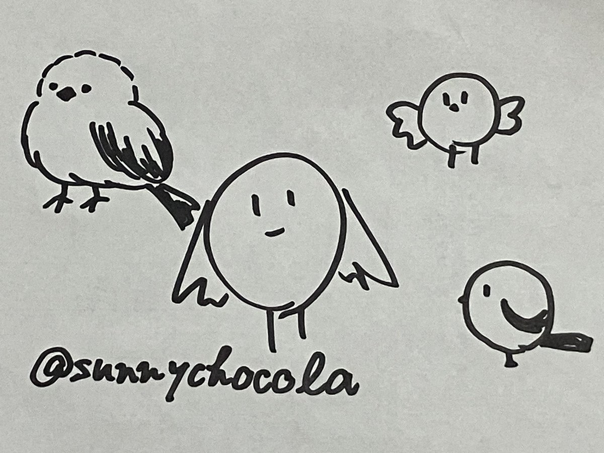 sunnychocola's tweet photo. 真ん中のこれ、絵心ないオカンが描いたシマエナガちゃんなんだよねwwwww
※周りのシマエナガちゃんは僕 https://t.co/oFjFjTptpN