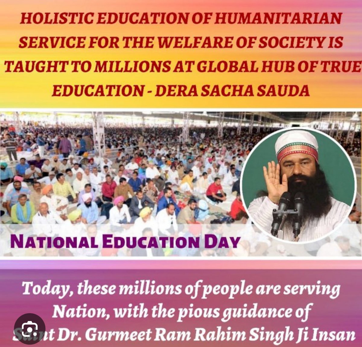PoonamInsa8gjb's tweet photo. Teaching that regular meditation is the key to activating the soul's voice over the negative desires of the mind. Saint Dr. Gurmeet Ram Rahim Singh ji Insan. Emphasizing that inner joy and divine bliss cannot be achieved through materialistic items, 🎉🎉🎉🎉🎉🎉🎉🎉🎉🎉🎉🎉🎉🪅 https://t.co/GaPvo0Vo27