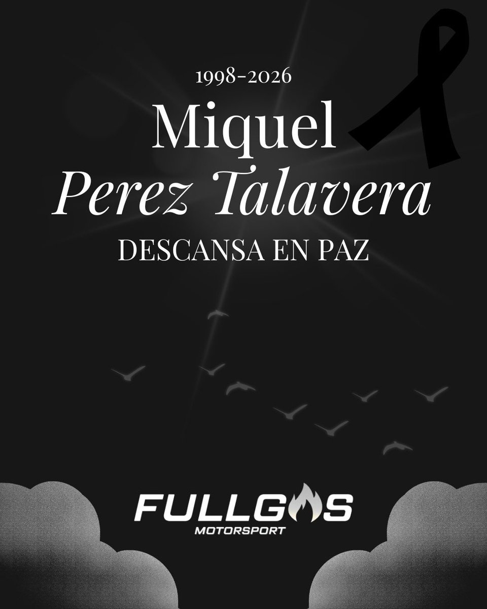 FullGasMS's tweet photo. No es una publicación que queramos hacer nunca. El pasado dia 11 de Septiembre perdimos a un compañero, un amigo y sobre todo una grandísima persona. No quedan palabras en el equipo para describir lo tristes que nos sentimos por una perdida tan dura difícil e inesperada. https://t.co/kQxEKvglH2