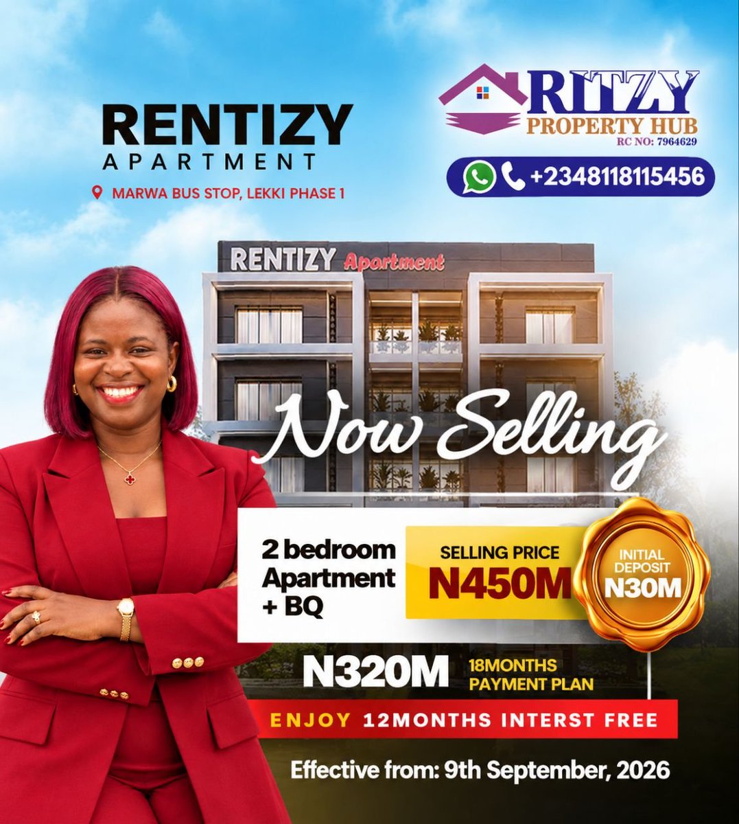Ritzypropertyhu's tweet photo. HOUSE FOR SALE IN LEKKI PHASE 1,LAGOS STATE,NIGERIA .
+2348118115456 

A prime address. A luxury home. A smart investment.

Location : Marwa Bus Stop,Lekki Phase 1 Lagos State, Nigeria.

    2 Bedroom + BQ — #300M
     3 Bedroom + BQ — #450M

#RitzyPropertyHub #foryou #following https://t.co/TWB6p4E0Ca