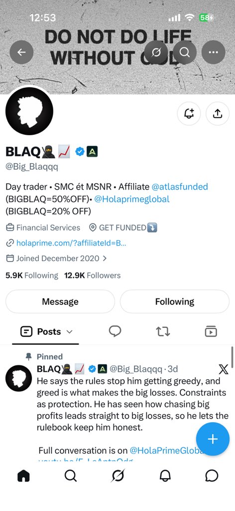 DC_Allison27's tweet photo. @Big_Blaqqq @BiGJOSH401 @Danieltrades @berkayglife @EquityEdgeUK @links_fx @_LearnerDamie Ready for this! 🔥 A $50K account deserves a $50K mindset—protect the capital, respect the risk, and never force a trade just to make something happen.

Number: 61

@lordzitu |@Victorex_ | @BiGJOSH401 https://t.co/s0Zf9H7LMc