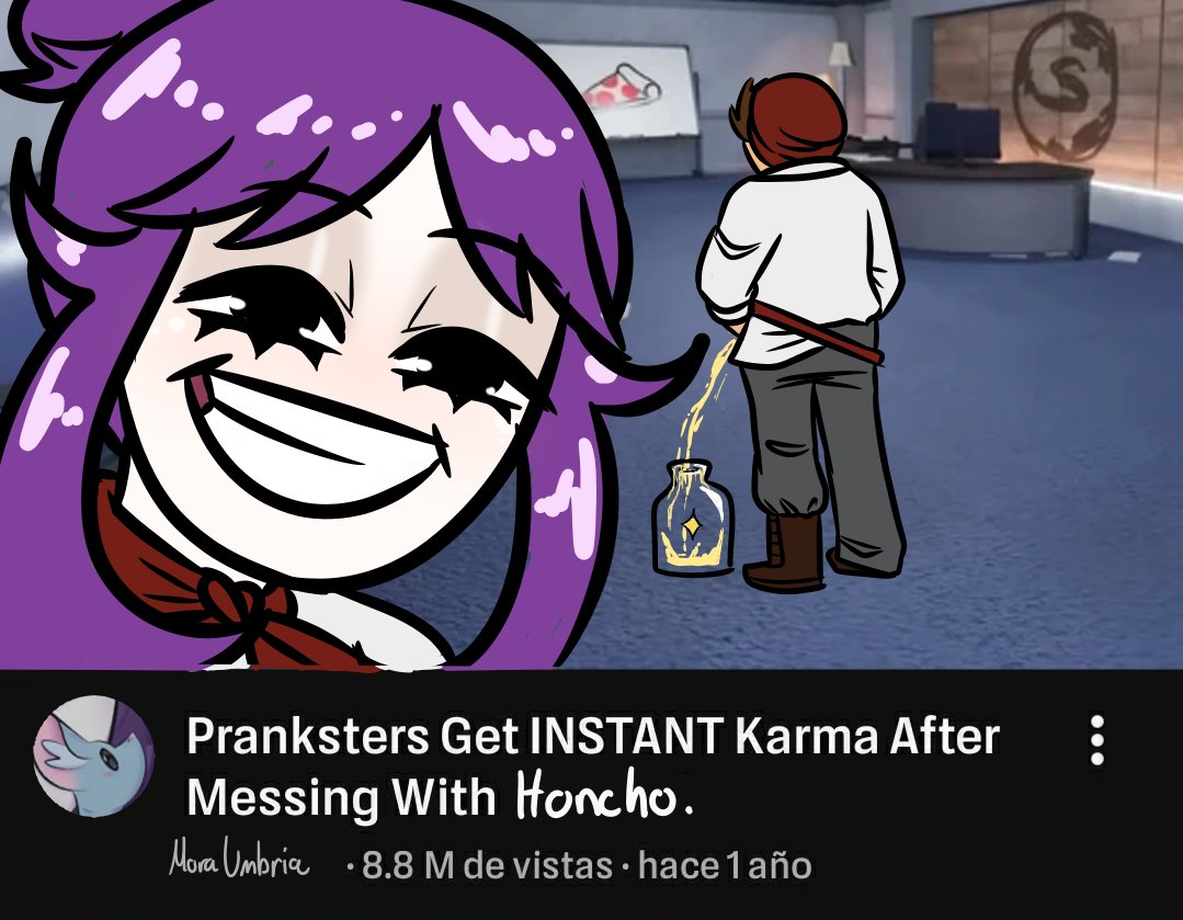 LavKimyona's tweet photo. Honcho prank goes wrong.

(I may have gone too far with this drawing) https://t.co/KqQQJtX9IC