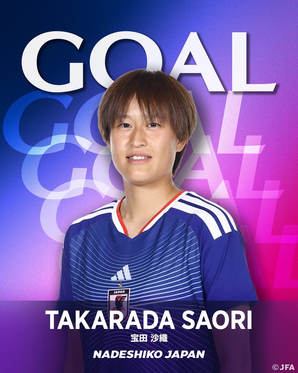 jfa_nadeshiko's tweet photo. 🔹️𝗚𝗢𝗔𝗟🔹️

後半29分
17 宝田沙織

🏆第20回アジア競技大会（2026／愛知・名古屋）
⚔️グループステージ第1節
🇯🇵#なでしこジャパン 6-0 タイ女子代表🇹🇭

📱U-NEXT

#サッカー日本代表 https://t.co/s7a91TQ0GW