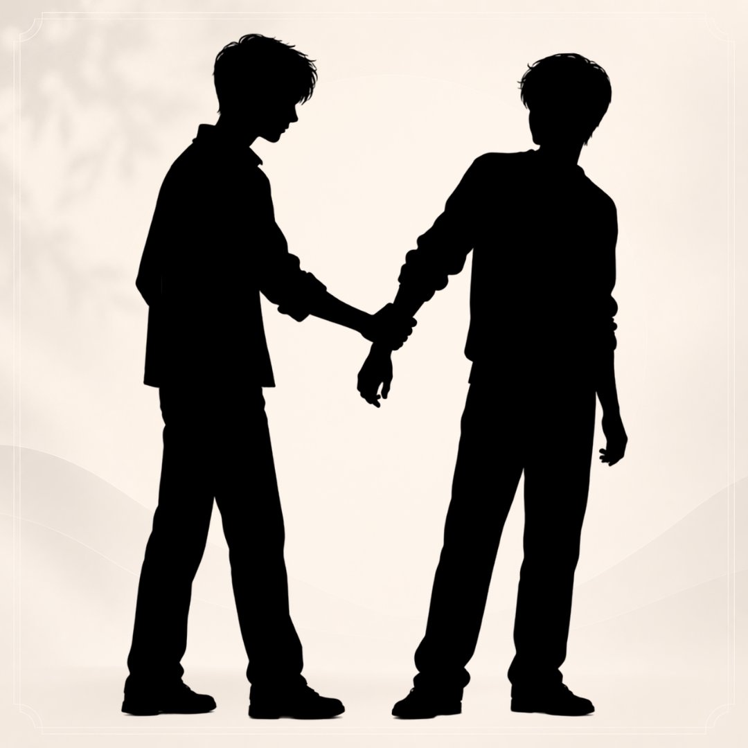 BookLive_BL's tweet photo. この男子2人のシルエット、どっちが受けに見える？？
(周りの友達に聞いたら、解釈が全員バラバラで面白すぎたのでみんなにも聞いてみたく…！) https://t.co/GHPhWvCdI8