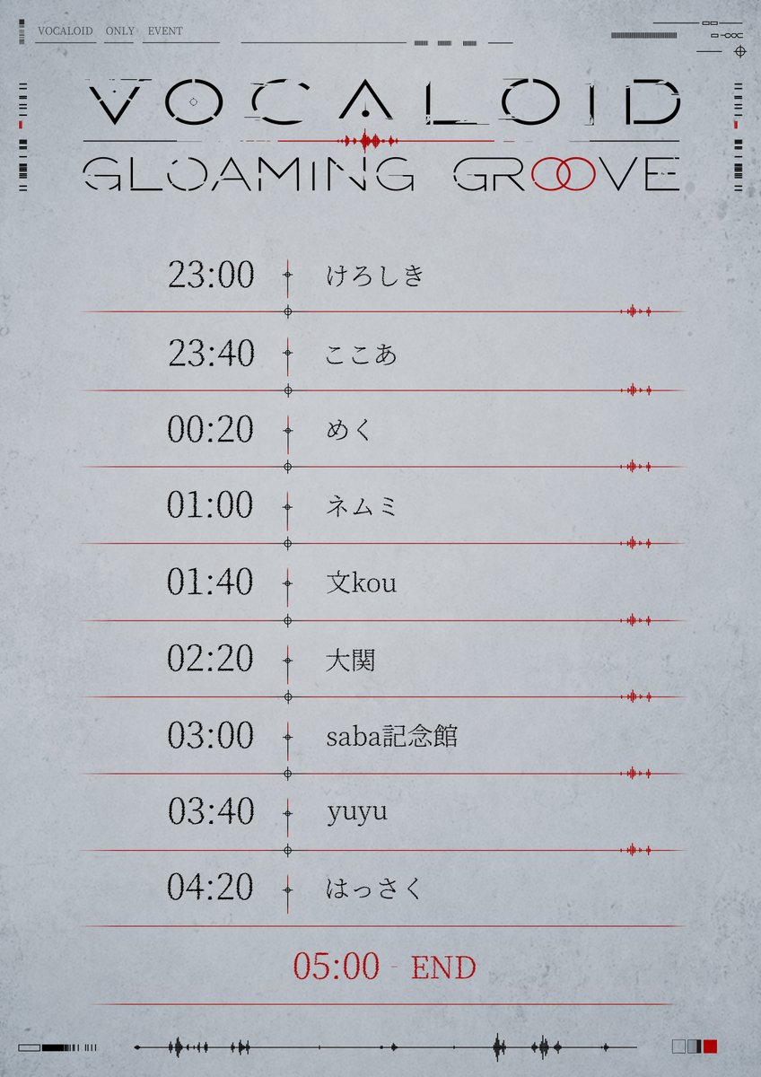 tasuku_useless's tweet photo. 【タイムテーブル解禁‼】

2026.09.21(月祝)開催‼
VOCALOID GLOAMING GROOVE 　＃ボカグル
タイムテーブルを解禁します‼

既に参加表明もいただいておりますが、
開催まで一週間となりました('ω')
まだまだ参加表明お待ちしております‼

https://t.co/3tZ6X6SbrF https://t.co/uNCqL6XJ6D