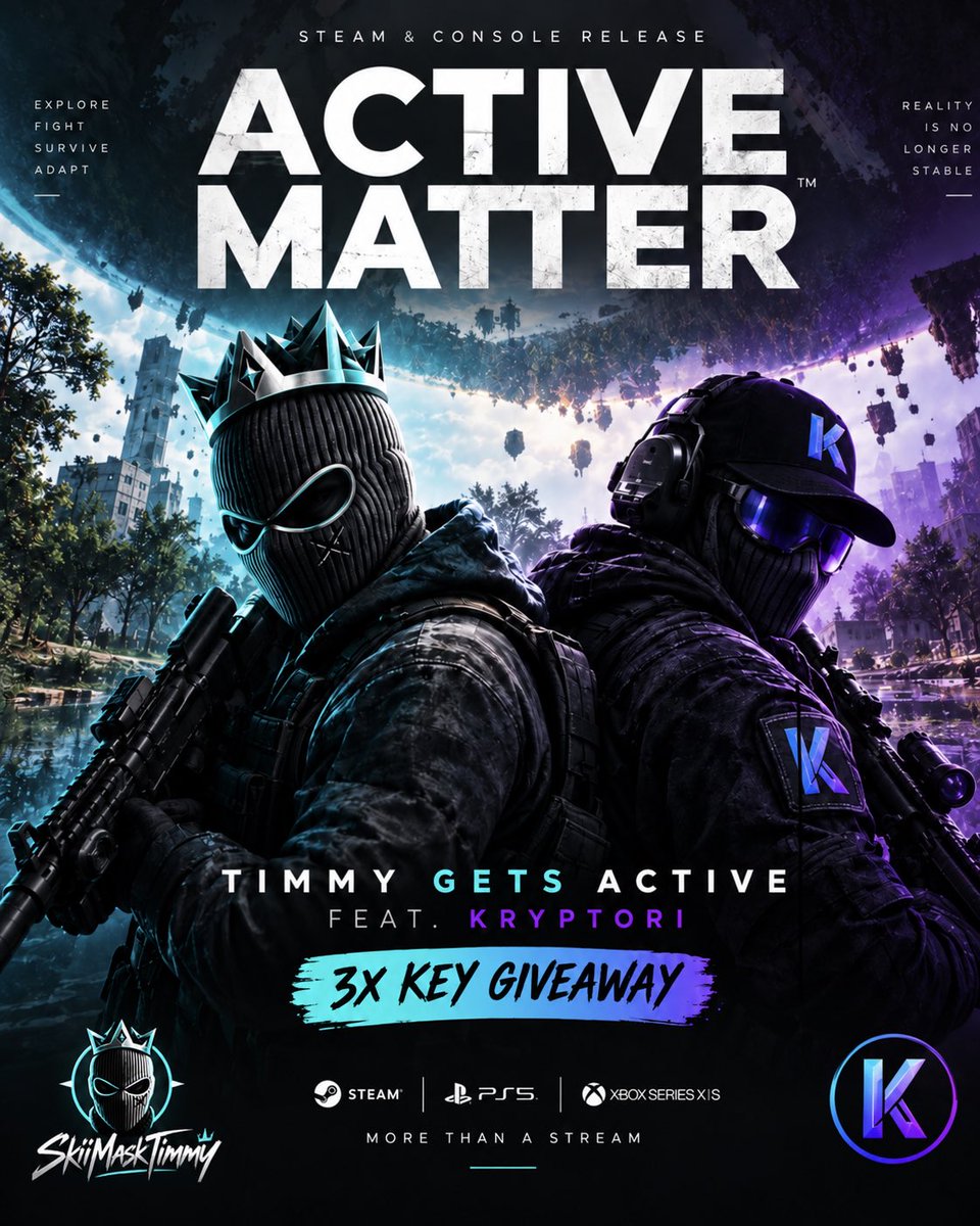 SkiiMaskTimmy's tweet photo. Tomorrow. We get active.
Feat. @kryptori
#ActiveMatter #ActiveMatterPartner https://t.co/L6UIKJbsW0