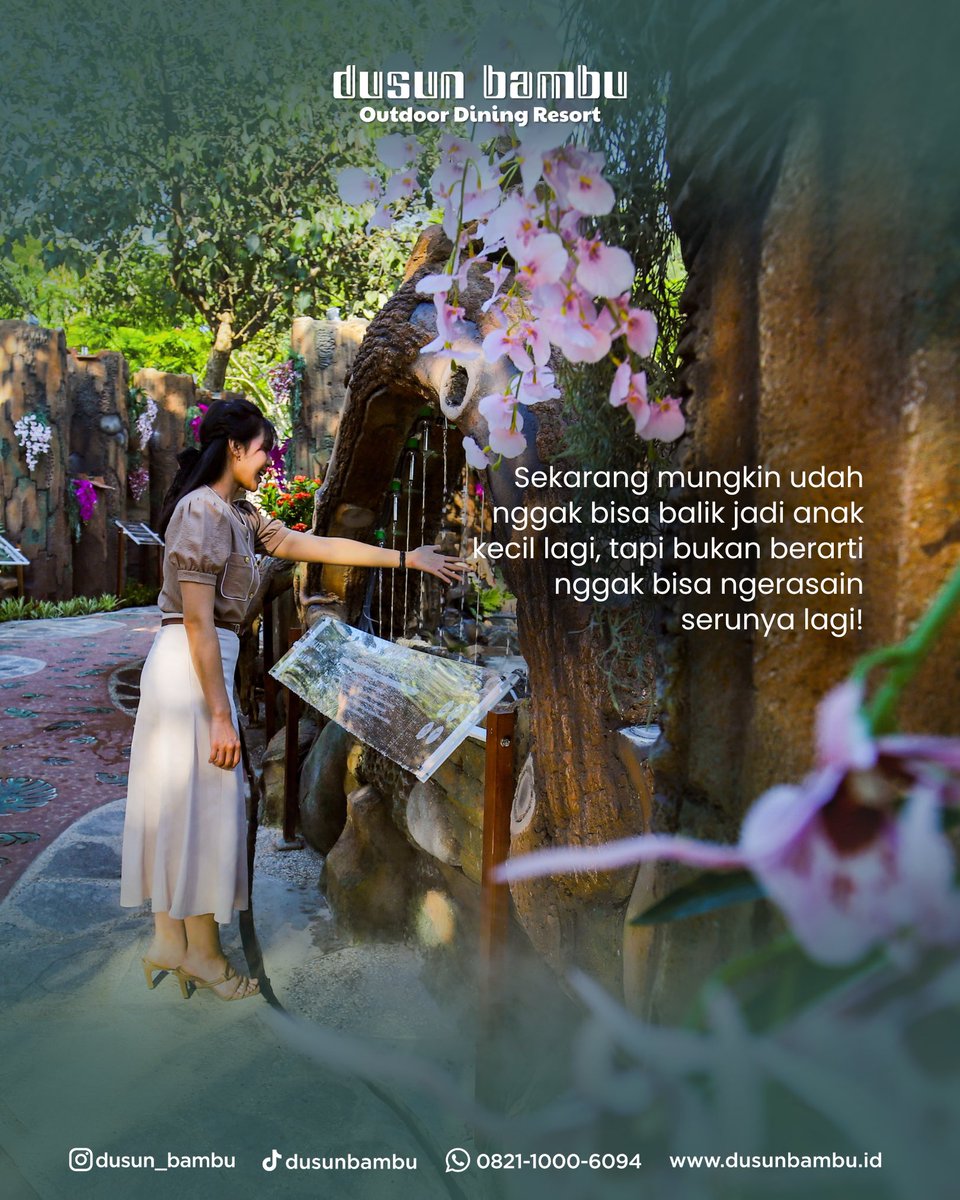 dusun_bambu's tweet photo. 𝙈𝙖𝙠𝙞𝙣 𝙙𝙚𝙬𝙖𝙨𝙖, 𝙧𝙖𝙨𝙖𝙣𝙮𝙖 𝙢𝙖𝙠𝙞𝙣 𝙠𝙖𝙣𝙜𝙚𝙣 𝙢𝙖𝙨𝙖-𝙢𝙖𝙨𝙖 𝙠𝙚𝙘𝙞𝙡 𝙙𝙞 𝙢𝙖𝙣𝙖 𝙨𝙖𝙩𝙪-𝙨𝙖𝙩𝙪𝙣𝙮𝙖 𝙗𝙚𝙗𝙖𝙣 𝙘𝙪𝙢𝙖 𝙢𝙞𝙠𝙞𝙧𝙞𝙣 𝙗𝙚𝙨𝙤𝙠 𝙢𝙖𝙪 𝙢𝙖𝙞𝙣 𝙖𝙥𝙖… 🥹 

#DusunBambu #WisataBandung #LiburanBandung #InnerChild https://t.co/u4UH4FKtjt