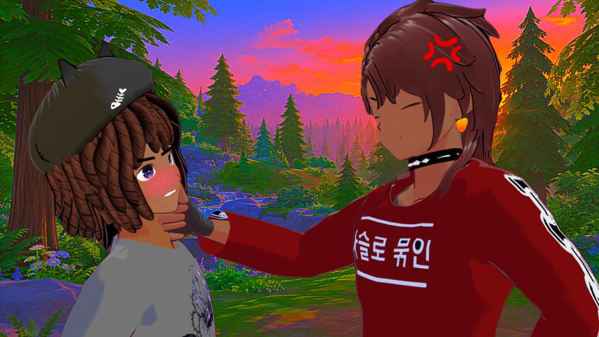 trash_twix's tweet photo. What a lovely couple (?) #blackyaoi #niggayaoi #blackbl #vroid #blender3d #fypシ゚viral #MyNeighborsAreMonsters https://t.co/RjoIewMs9O