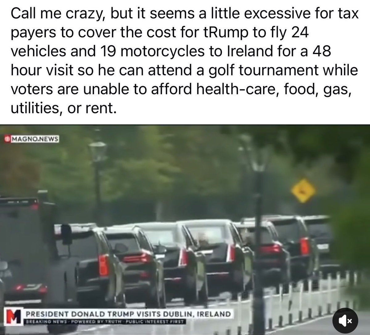 c_champlin's tweet photo. @GuntherEagleman Reminder that your tax dollars are not paying thousands of illegals, they are paying for one criminal to play golf https://t.co/4DwXw6pC9L