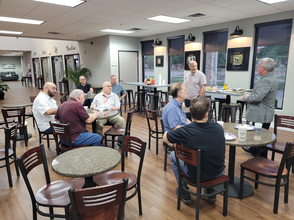 StJohnMansfield's tweet photo. Our Kingdom Men met for breakfast recently and do what they always do! Fellowship and Pray!  You are always invited to join them! For more information, email us at Connect@StJohnMansfield.org https://t.co/GmdYr05HSV