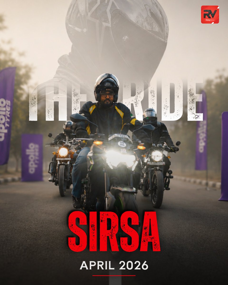 YulandaPanh13's tweet photo. 40 riders. 150 km. Sirsa. One ride we won’t forget. The best rides are about the chai breaks, wrong turns, stubborn bikes, and friends you didn’t know you needed. That’s what Riding Verse is built for. Plan it. Ride it. Remember it. https://t.co/YiuSSdiGfS