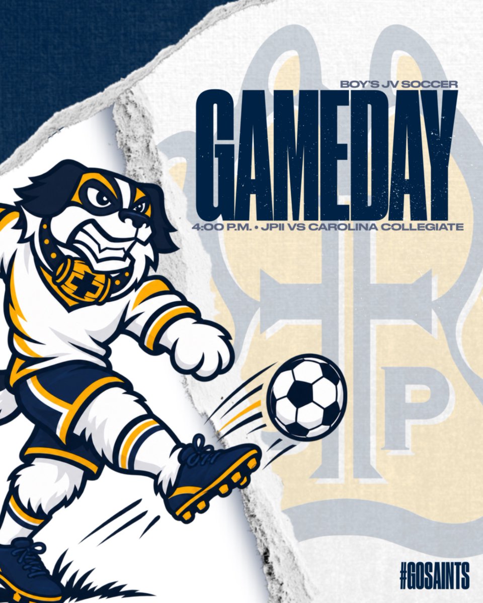 JP2SPORTS's tweet photo. Don’t miss your SHOT to catch the Saints in action! ⚽️🐾 Boy’s JV Soccer kicks off at 4:00 P.M. on the turf! https://t.co/rvdxWSjVtC