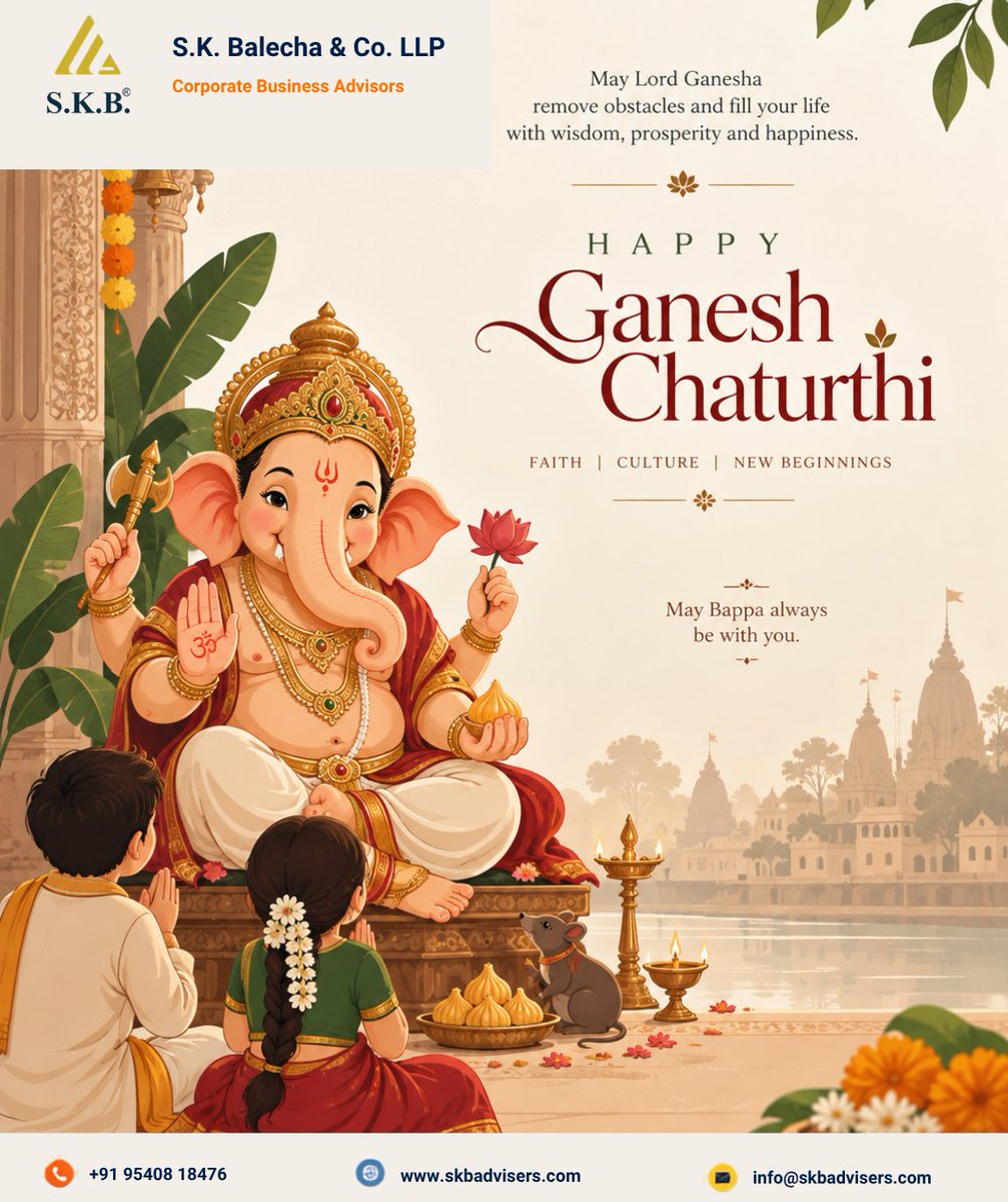 cssudesh's tweet photo. 🙏 May Lord Ganesha remove obstacles and bring wisdom, prosperity &amp; success to every new beginning.

Happy Ganesh Chaturthi! 🪔✨

#GaneshChaturthi #GanpatiBappaMorya https://t.co/xWb5Uk2eHp