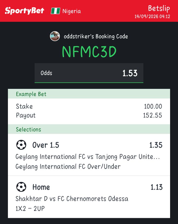 odd_striker's tweet photo. ROLLOVER ALERT!! 💎

3K TO 1M 🪽 

BET 1 / 15 
{Estimated win 4,500} 🏆 

🔴SPORTY:    NFMC3D  

🟡MSport:    ∅     

🟢BETWINNER :     ∅ 

🟠BETANO :   ∅  

⚫️LIVESCOREBET:  ∅ 

BOOM 🍀 https://t.co/Dg2rDeCt3e