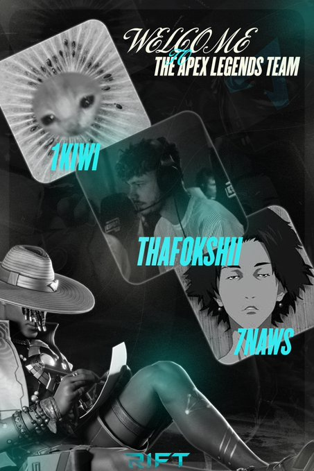 RIFTCORPESPORT's tweet photo. Don't forget about RIFT THA. 🔥

Last weekend wasn't theirs, knocked out in round 2 despite difficult circumstances outside of the game. They kept their heads up and that's all that matters.

Don't worry about them. They're back, grinding hard and going after the last two finals. We're about to witness something special within RIFT, two rosters giving everything they have and both clearly have what it takes.

RIFT THA, we're all behind you. We know what you're capable of. 💜

#RIFTWIN #ApexLegends #ChallengerCircuit