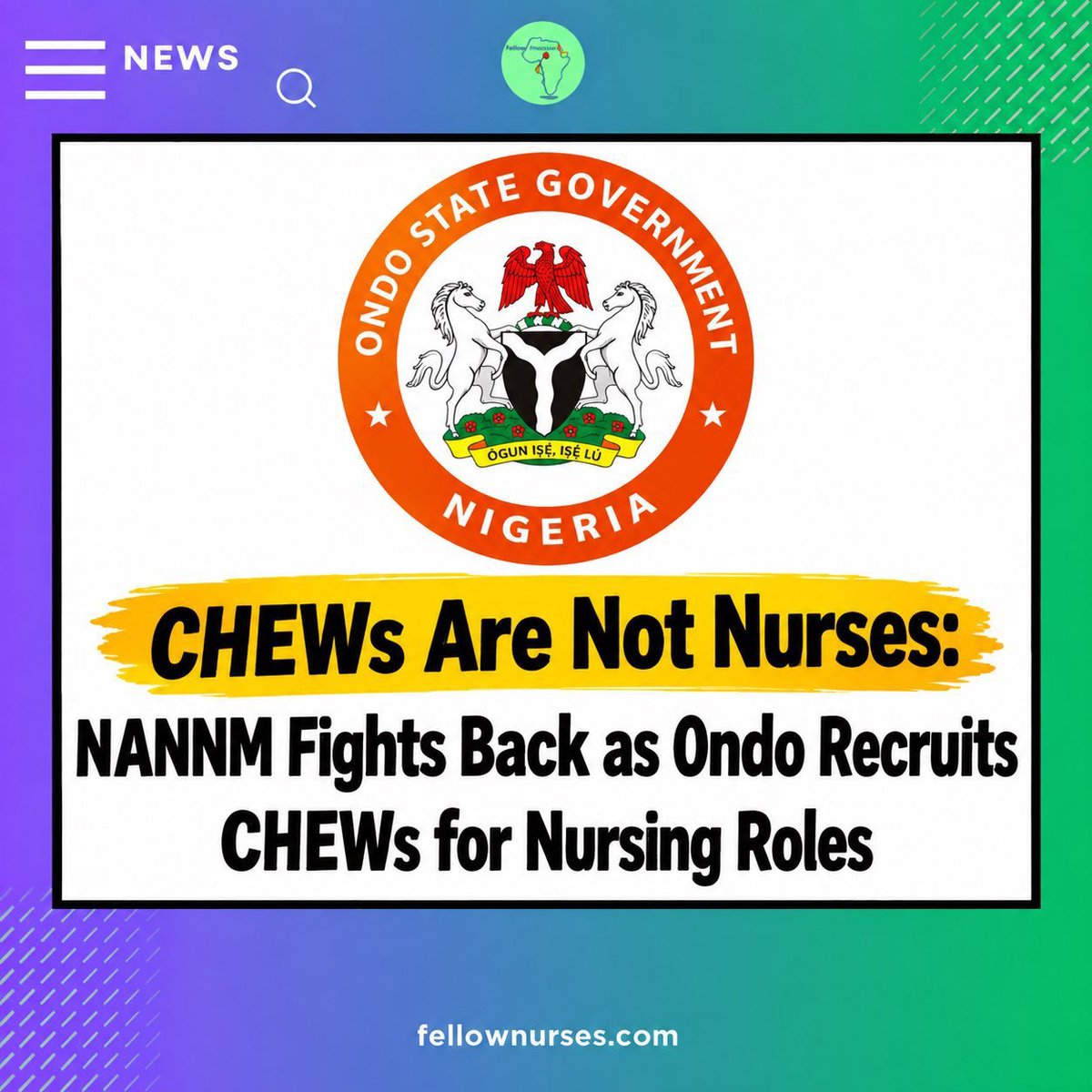 Nursebassey_'s tweet photo. First, Yaba College of Technology listed Nursing Auxiliary Certificate among the requirements for a Nursing Assistant position.

Now, it’s Ondo State backing CHEWs for nursing roles.

Meanwhile, qualified nurses in Ondo State are actively looking for jobs.

So what exactly are we telling the nurses who spent years in nursing school, only to graduate and still struggle to find jobs?