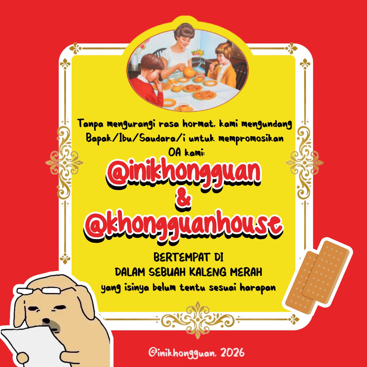 atthenayang's tweet photo. Arah, ini ayahnya ke mana? Terserah lah mau ke mana, yang penting ayo kita ke sini bernostalgia sama kaleng misterius isi rengginang dan benang jahit ibu 🥺🤍 https://t.co/eDY8tVHZSe