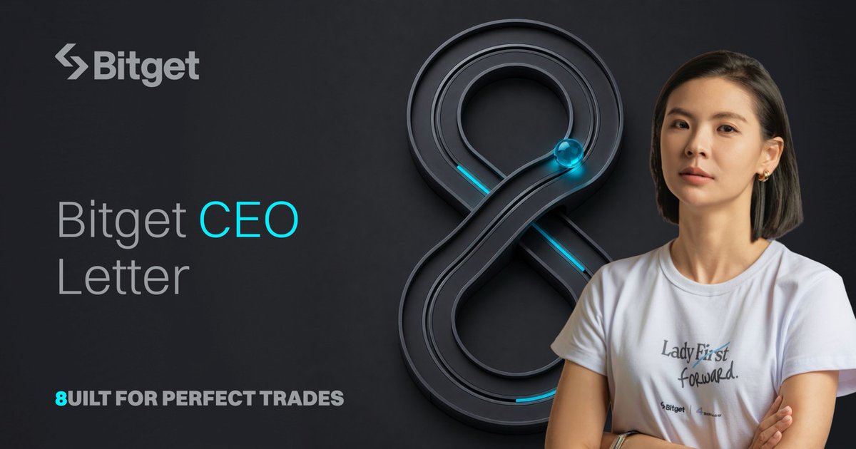 GracyBitget's tweet photo. When we first introduced the Universal Exchange (UEX), some called it just a concept.   

One year later, Bitget has grown from a challenger into a leader in trading and product innovation, from stock perps and Pre-IPO access to AI trading and our cross-asset Unified Account (UTA).  

Data proves our real impact: TradFi perps and CFDs have each surpassed $10 billion in daily trading volume, while tokenized stocks (rToken) has crossed 3 million cumulative transactions. 

As #BitgetTurns8, our direction is clearer than ever, keep making trading perfect for everyone.  
#8uiltforPerfectTrades  

Read my full letter here:  
https://t.co/ipeH2MNpY1