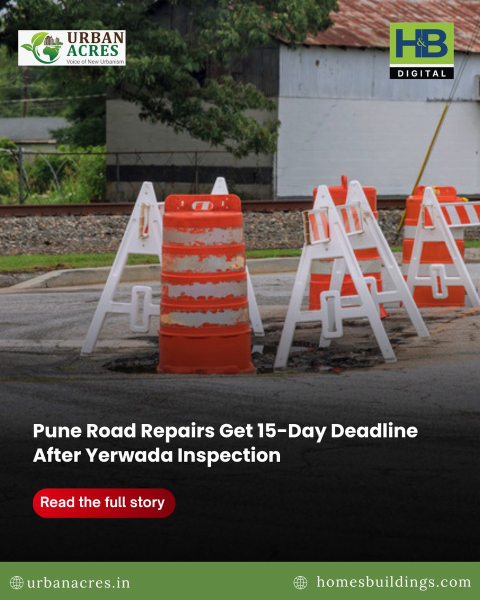 TheUrbanAcres's tweet photo. Pune civic officials have been directed to complete major Yerwada road repairs within 15 days.
Read more: https://t.co/yQd9pUoQhS
@PMCPune
@InfoDivPune
#Pune #Yerwada #Roads #Infrastructure #Civic #Development #Traffic #Urban #Maharashtra #PMC https://t.co/OgynX6m3QJ