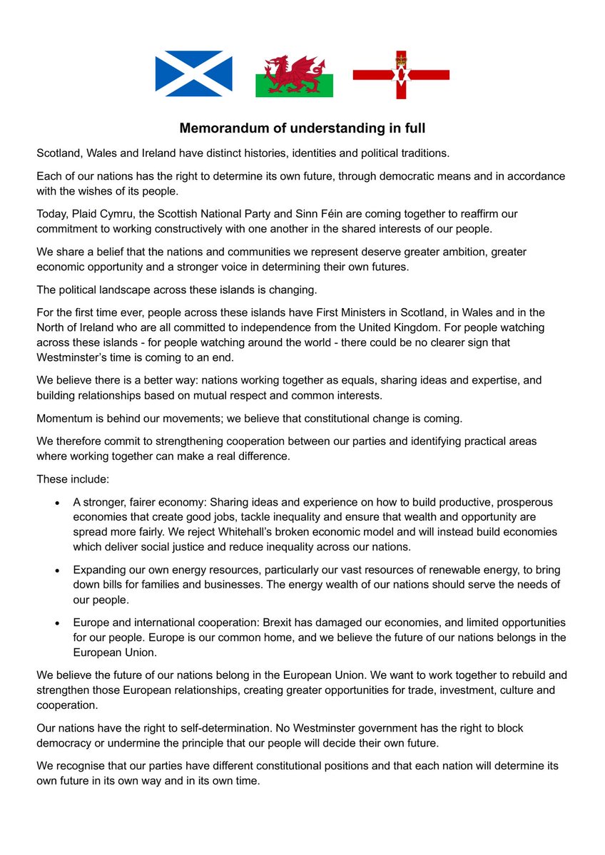 Felix_Nuno's tweet photo. This is dangerous, performative bullshit. EU should make clear that there is no place for ascension without going through the process. I find the Scottish position particularly funny: if you think a government running an 11% deficit will ever enter the EU or Euro…. The Troika wants a word!