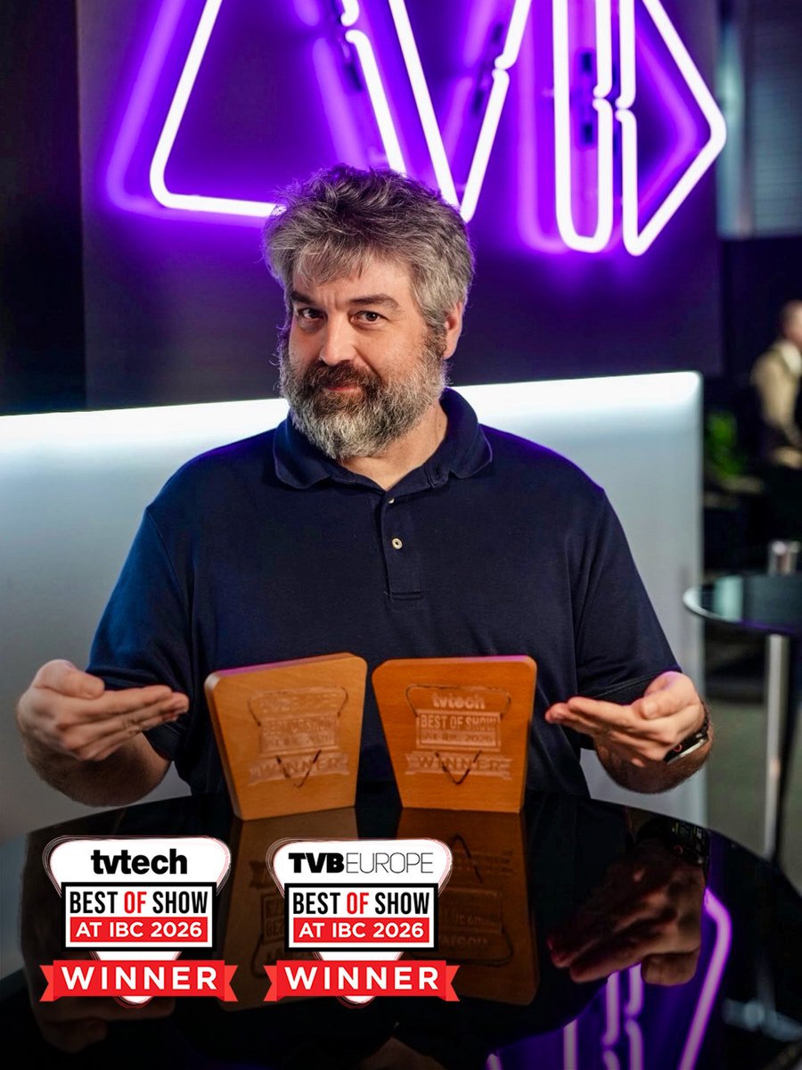 Avid's tweet photo. 🏆 #TeamAvid is proud to take home two Best of Show Awards at IBC 2026, recognizing Content Core from TVBEurope and Media Composer 2026.8 from TVTech.
▶️ https://t.co/F9FqmeI4G0
#avid #ibc2026 #ibcshow #mediacomposer #avidcontentcore #technology #broadcast #bestofshow https://t.co/yFKZwkcuNj