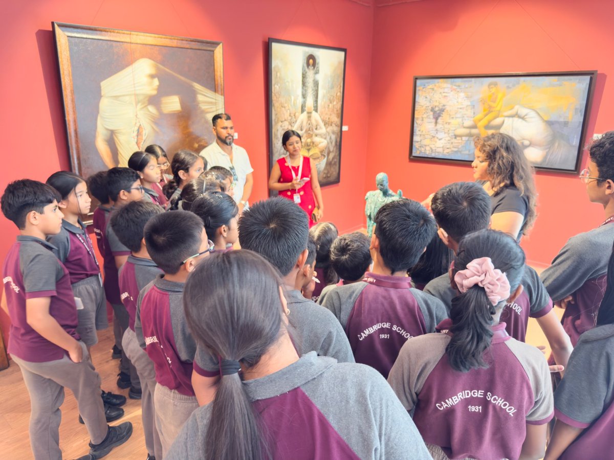 LalitKalaLKA's tweet photo. Young Minds Meet the World of Art

Students of Cambridge School, New Friends Colony, New Delhi, visited the Lalit Kala Akademi Art Gallery and explored the 65th National Exhibition of Art (NEA) 2026.

From vibrant ideas to diverse artistic expressions, the 
(1/2) https://t.co/205DWT2l7c