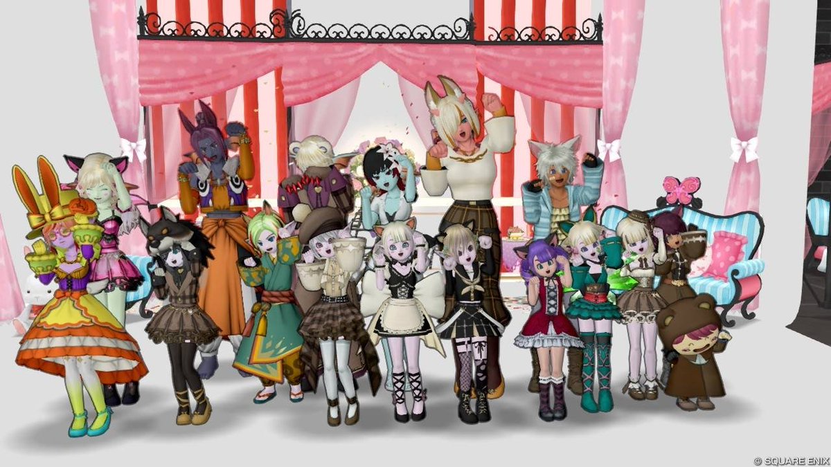 chanpi_DQ10's tweet photo. #ちゃんぴルーム
昨日はけも耳フレンズ集会
ここドレアルーム？というぐらい素晴らしいパフォーマンスの連続🫢
集まって写真撮るだけのプレイベより楽しいかも(笑)
全員にゃにゃんで集合写真
いいね👍
#ツルのばえばえスタジオ　
お借りしました～。ツルさん早く元気になってね。 https://t.co/T4uzPwMgJY