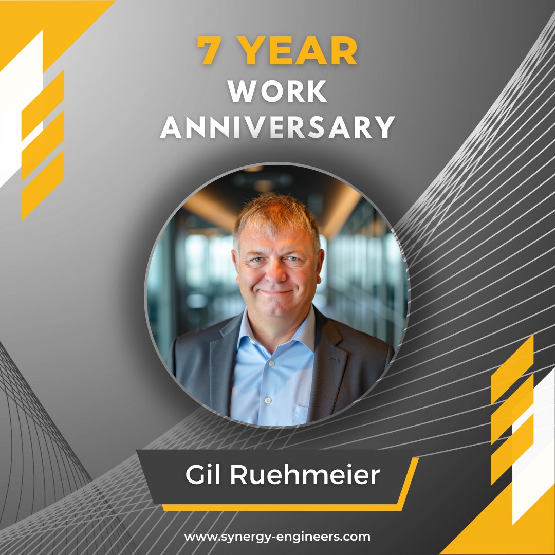 SynergyEngineer's tweet photo. Today, we’re celebrating Gil's seven-year anniversary with Synergy!

We appreciate the experience, perspective, and commitment he brings to Synergy. Congratulations on seven years, Gil!

#WorkAnniversary #TeamSynergy #FacilityConditionAssessments #ClientSuccess https://t.co/6vrzLyvJqi