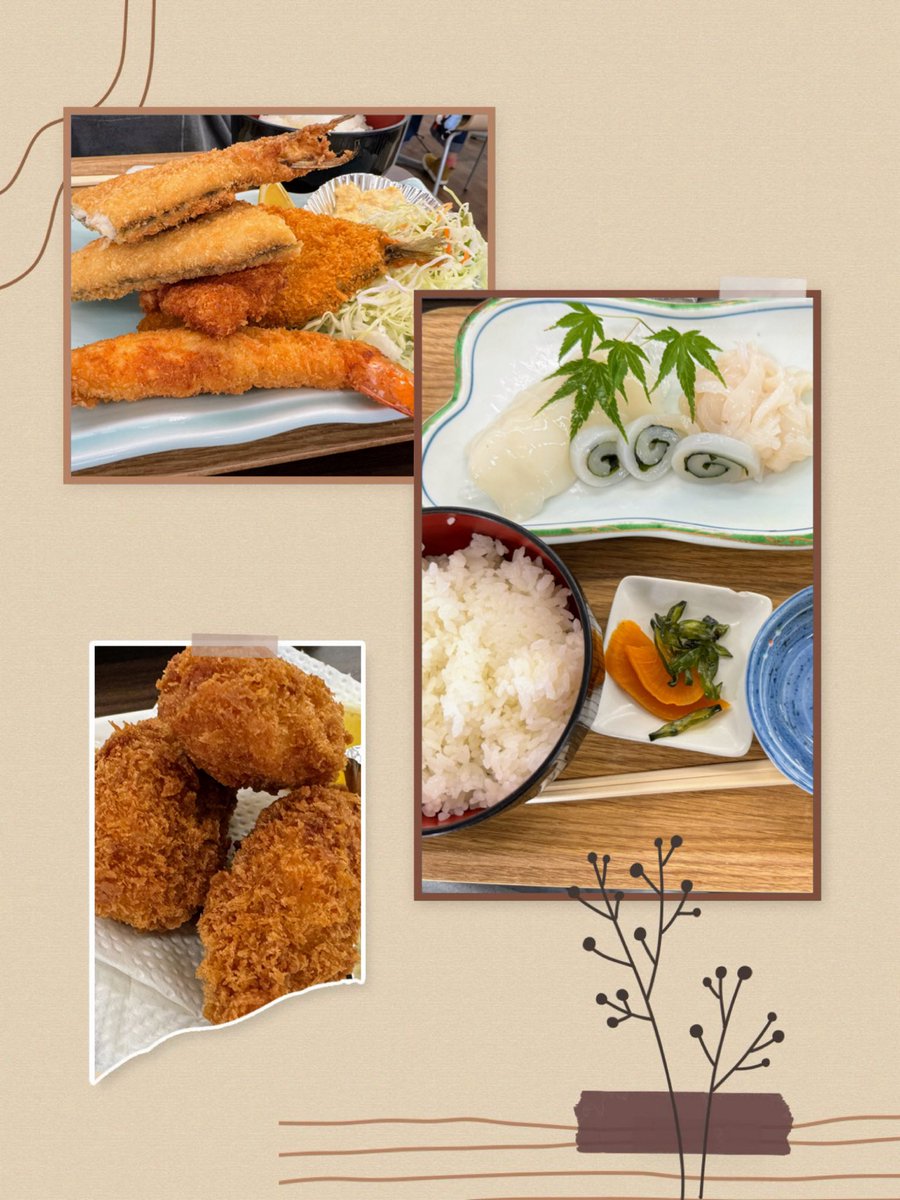 spbv4649's tweet photo. 🍚海に行ったらやっぱり海鮮🦑🐟だよねぇ🥳
イカ尽くし定食と牡蠣🦪フライ(o^^o)
カマス、アジ、イカ、エビ🦐フライ😋
漁港でアジの活造り、なめろう、新鮮アジフライ🥰
そりゃあ元気出ちゃうよねぇ🤭
〆に蒙古タンメン🍜
いやぁ海🌊も食🦑🐟もラーメン🍜も大満足🫣
堤防で海亀🐢なんてロマンだよねぇ https://t.co/sx6TKJmQBT