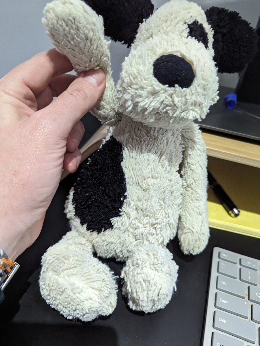 mikeomike's tweet photo. Ahoy mates @Qantas: Earlier this year, my son's beloved faithful companion (the imaginatively named "Dog") was left behind on a flight from Brisbane to Sydney. Tried lost property without luck... Can you help? Is Dog out there somewhere, flying the friendly skies? #BringDogHome https://t.co/IhVK0PVvdd