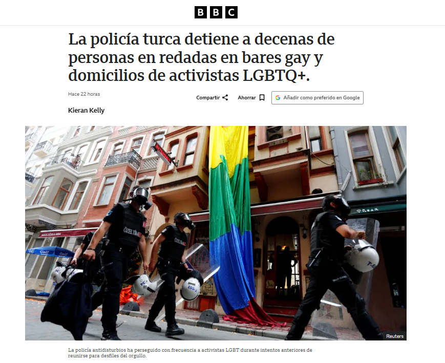 ACOM_es's tweet photo. Vaya, qué sorprendente: @MAECgob , tan rápido copiando y pegando comunicados de condena cuando un judío mueve un ladrillo en Judea y Samaria, callado ante esta persecución homófoba en Turquía. 
Qué raro que el botones @jmalbares  no diga nada. Qué raro que @sanchezcastejon , tan amigo del sultán Erdogan, no condene el ataque a los gais turcos. 
Y qué raro el silencio de los homosexuales Más Madrid, el PSOE y TVE. Curioso, ¿eh?
https://t.co/rRup0BlGXE