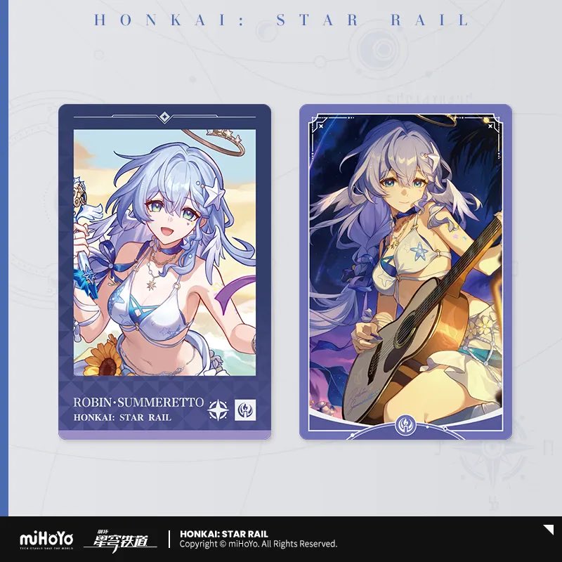 r__me27's tweet photo. 【交換/買取/譲渡希望】崩壊スターレイル スタレ タオバオ 特典 光円錐 2枚組

【譲】800円~程度＋送料
【求】100元特典 ロビン・夏空の歌

現時点では希望数定めず回収しております。
交換は別募集にて探しております🙇‍♀️
お気軽にお願いいたします◎ https://t.co/cedmmUePd6