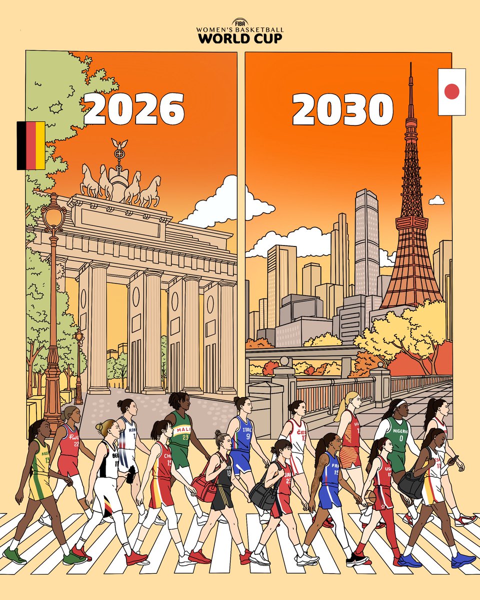 FIBAWWC's tweet photo. THE NEXT STATION IS TOKYO🗼 #FIBAWWC

Not yet over Berlin, that’s for sure. But just saying, we’re hoopin’ in Tokyo in 2030 🇯🇵 https://t.co/hjI1ZLq1Ao