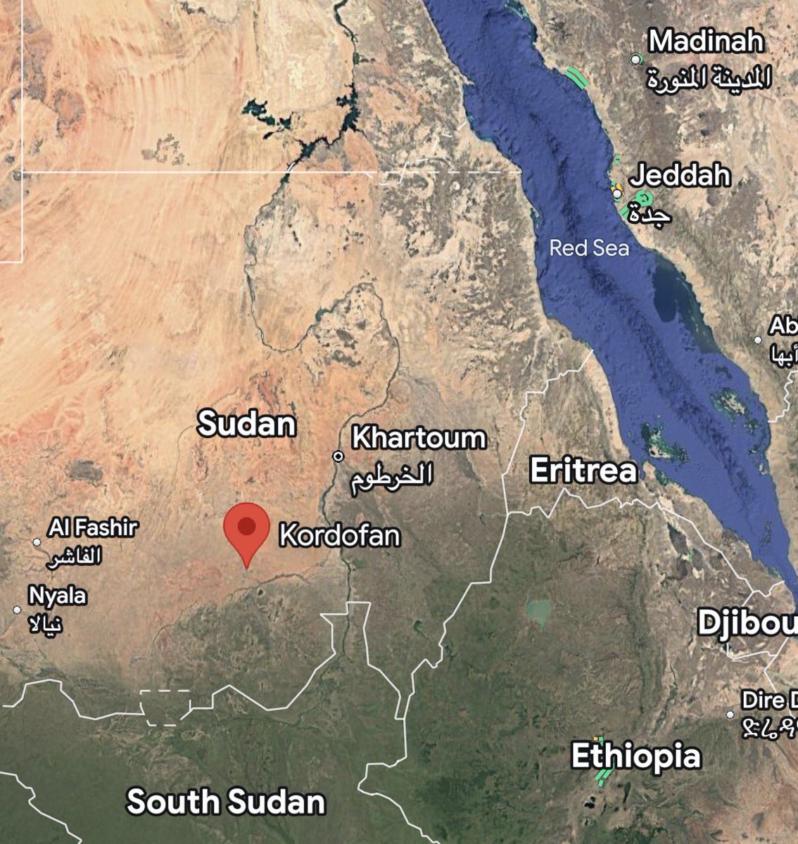 Osint613's tweet photo. SUDAN WAR UPDATE: Sudan is sliding toward partition.

The army, led by Abdel Fattah al Burhan and supported by Muslim Brotherhood aligned militias, controls Khartoum and most of northern, eastern and central Sudan. The RSF, led by Hemedti, controls most of Darfur and operates a parallel government from Nyala.

Sudan is especially important because it sits along more than 800 kilometers of Red Sea coastline, overlooking the shipping route connecting the Suez Canal with Bab el Mandeb and the Indian Ocean.

Kordofan is now the decisive front. The army (SAF) has recently advanced in North Kordofan, while the RSF still holds positions farther west and uses drones to strike deep inside government territory.

At least 59,000 people have been killed, although the real toll is likely far higher. Around 13 million have been displaced, while parts of Darfur and Kordofan face famine.

Egypt, Iran, Pakistan and Turkey support the SAF. The RSF has been reported to receive support through networks linked to the UAE, Chad and Libya. The UAE denies arming it.

Saudi Arabia wants to host a national dialogue, frustrating Burhan, who wants the process held inside Sudan under his control. Meanwhile, the U.S.  is pushing to expand the Darfur arms embargo across the entire country, covering the RSF and SAF, combat drones and loitering munitions.

Neither side is close to total victory. The immediate danger is a permanent division between an army controlled east and an RSF controlled west.